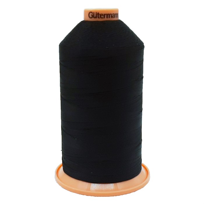 Нитки Gutermann 20 (000) черный 2000 м - фото