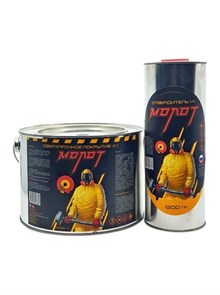 Краска МОЛОТ ПРОФИ 6 кг - черная матова 3005