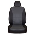Чехлы из экокожи для Renault Scenic (2003-2013) - черно-серые 3971 - фото 15527